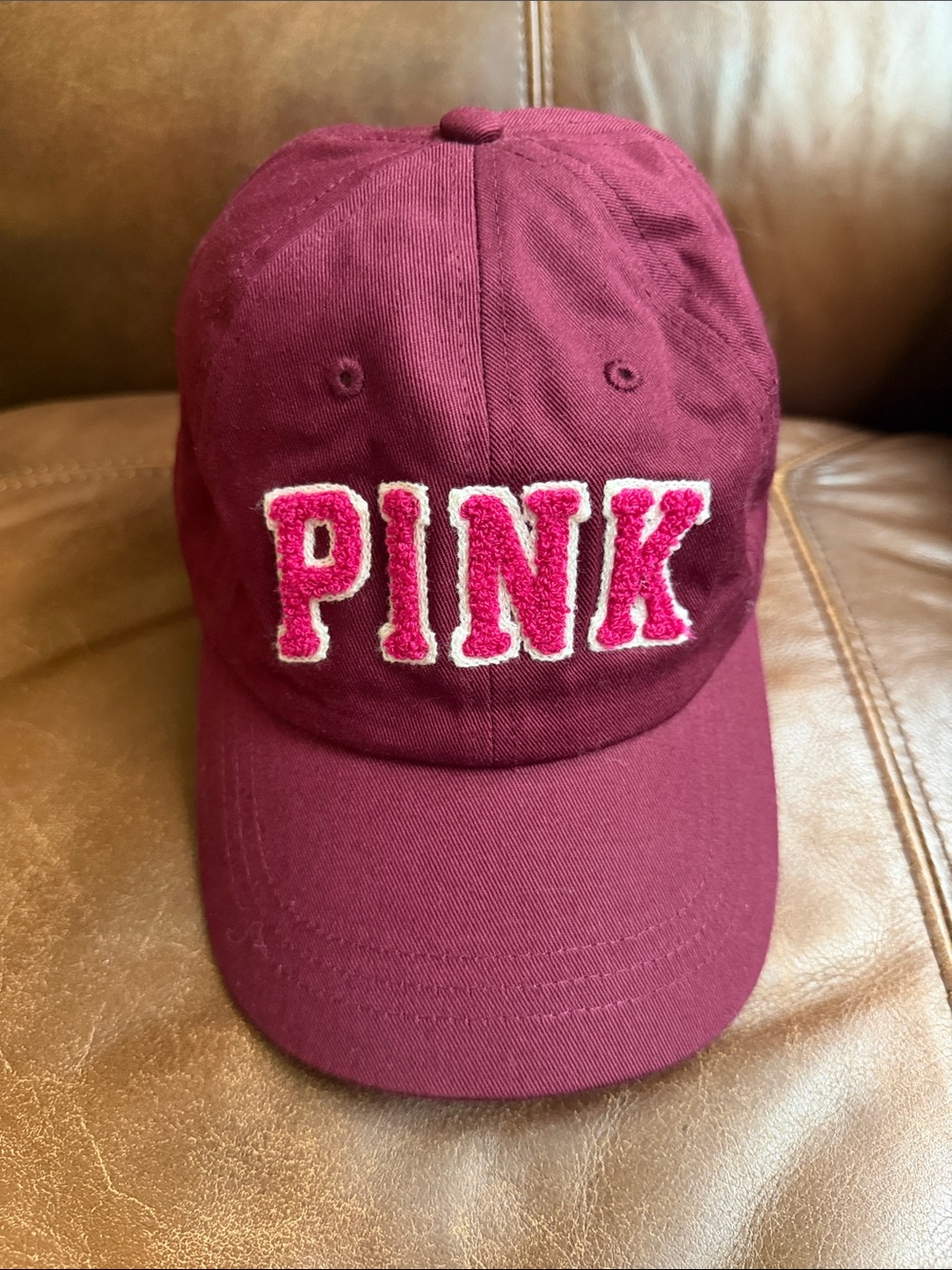 PINK Victoria's Secret Wine Cap with Pink Chenille Logo